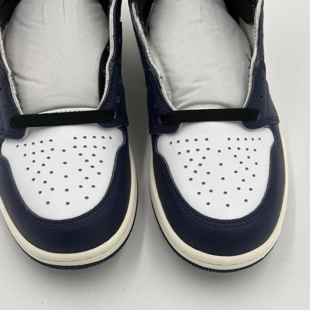 Air Jordan 1 Retro High OG Men’s Size 7.5 Midnight Navy/White Shoes DZ5485 401